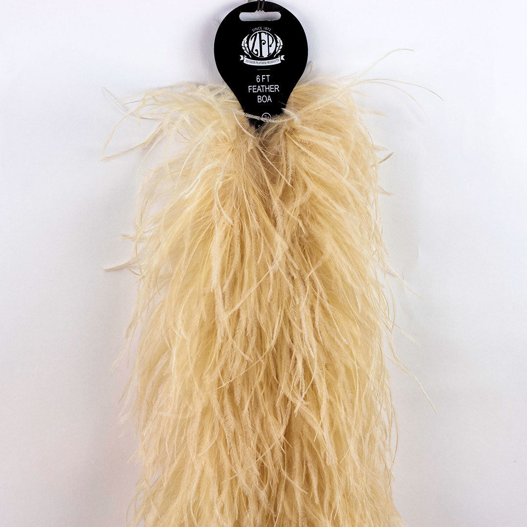 Nude Beige 3 Ply Ostrich Feather Boa