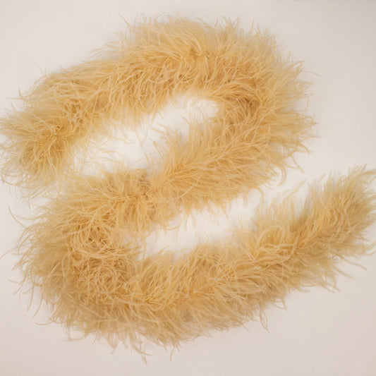 Nude Beige 3 Ply Ostrich Feather Boa