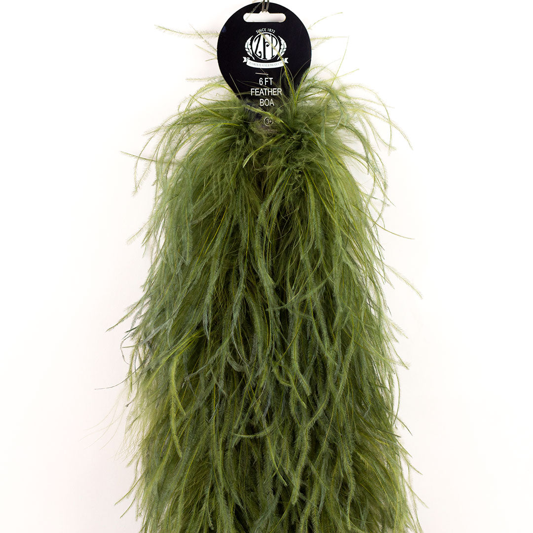Hunter Green Ostrich Feather Boa 3 Ply | Zucker Feather Boas – Zucker ...