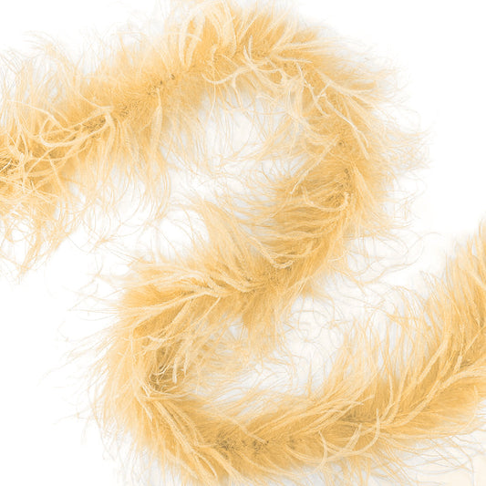 One Ply Ostrich Boas Solid Colors- - Toasted Almond - Feathers