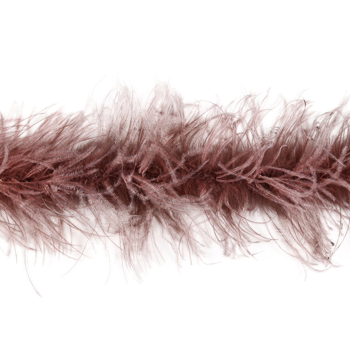 One Ply Ostrich Feather Boa - Dusty Rose - Ostrich Boa