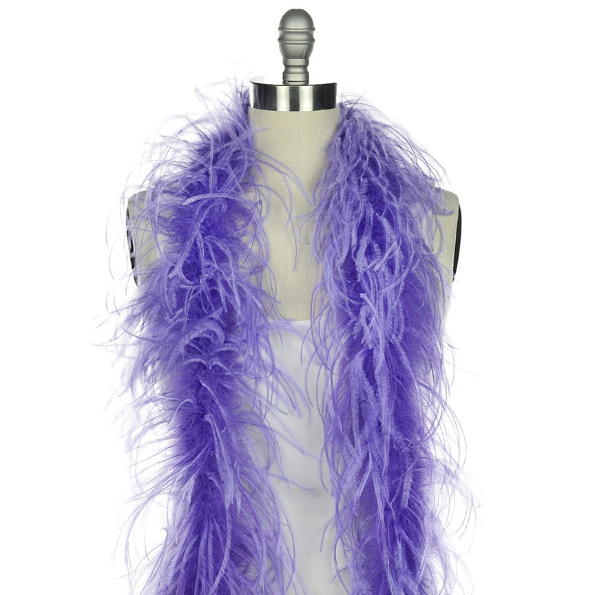 One Ply Ostrich Feather Boa - Lavender - Ostrich Boa