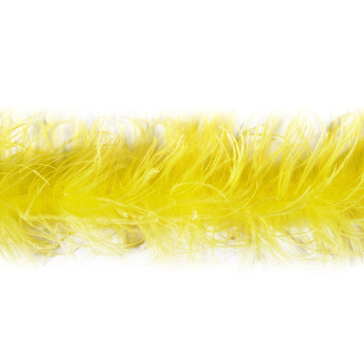 One Ply Ostrich Feather Boa - Lemon - Ostrich Boa