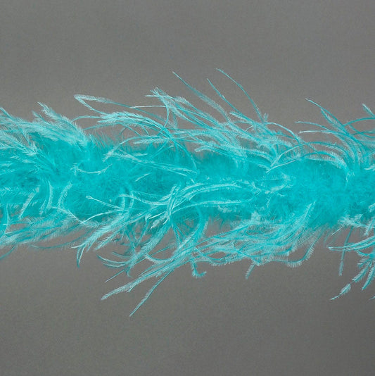 One Ply Ostrich Feather Boa - Light Aqua - Ostrich Boa