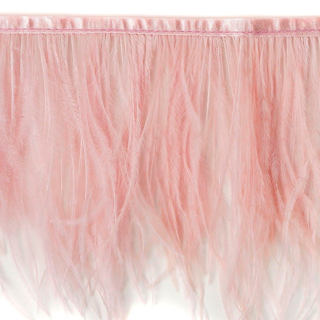 One-Ply Ostrich Feather Fringe - 1 Yard - Champagne - Feathers