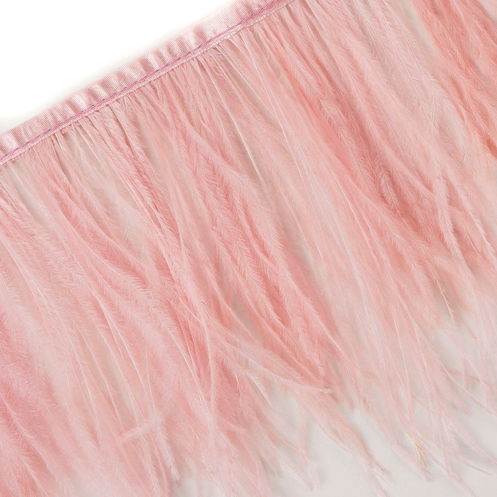 One-Ply Ostrich Feather Fringe - 1 Yard - Champagne - Feathers