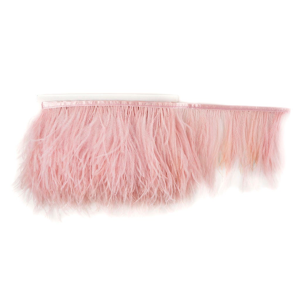 One-Ply Ostrich Feather Fringe - 5 Yards - Champagne - Feathers