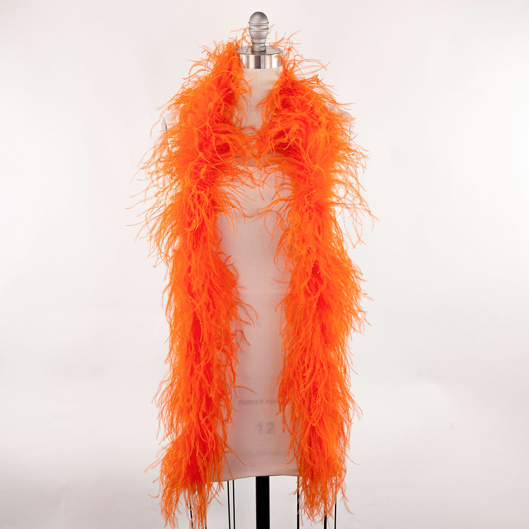 Orange 2 Ply Ostrich Feather Boa