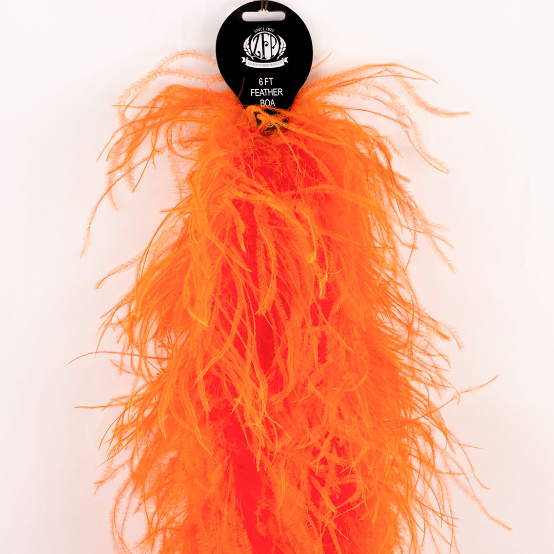 Orange 2 Ply Ostrich Feather Boa