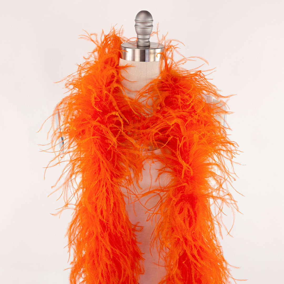 Orange 2 Ply Ostrich Feather Boa