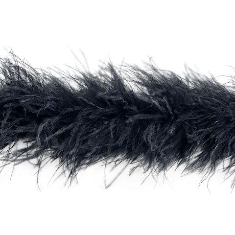 Ostrich Boa - Value Four Ply - Black - Feathers