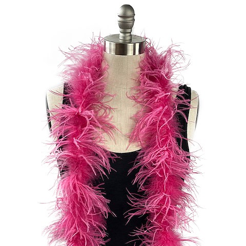 Ostrich Feather Boa - Value Two-Ply - Raspberry Sorbet - Ostrich Boa