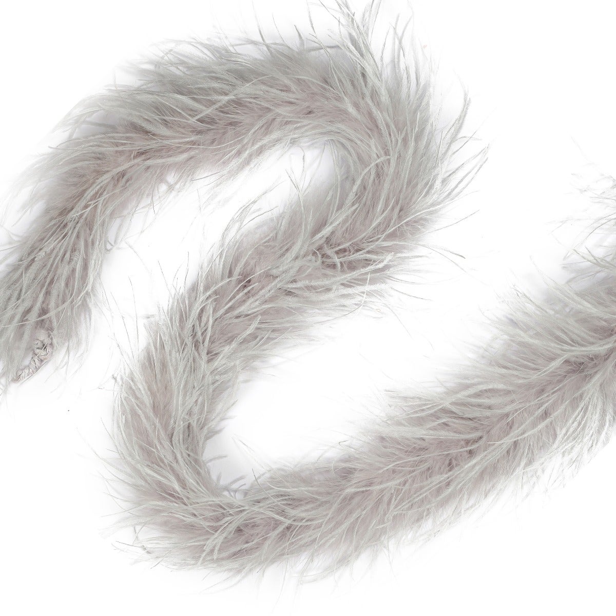 Ostrich Feather Boa - Value Two-Ply - Silver - Ostrich Boa