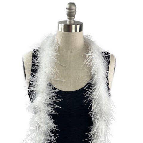 Ostrich Feather Boa - Value Two-Ply - White - Ostrich Boa