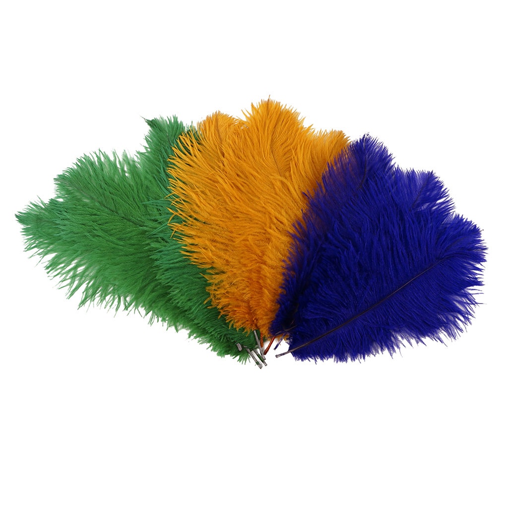 Ostrich Feather-Drabs-9-12’’-12 pcs [Premium Top Quality] Multi NOVMARDIGRAS - Feathers