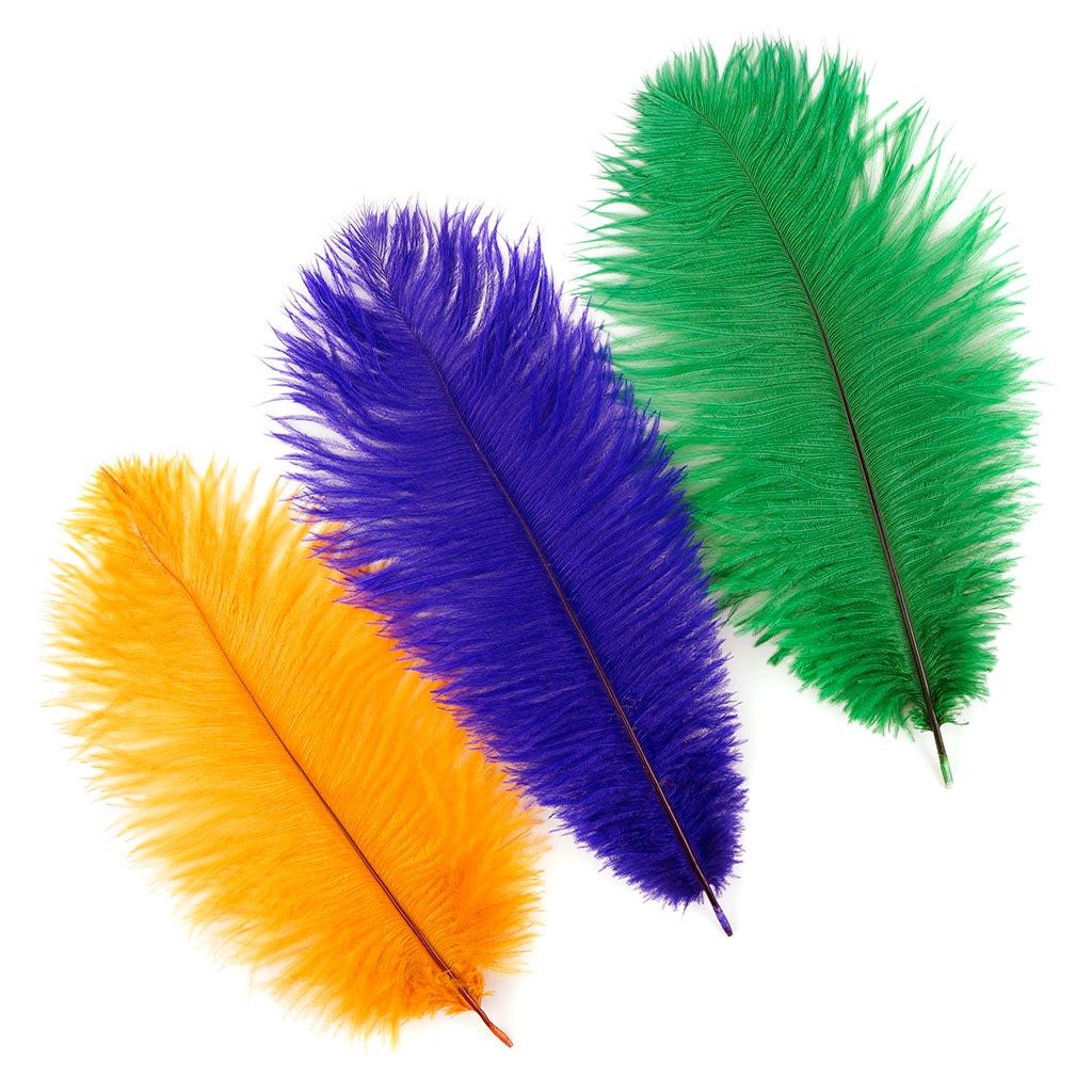 Ostrich Feather-Drabs-9-12’’-12 pcs [Premium Top Quality] Multi NOVMARDIGRAS - Feathers