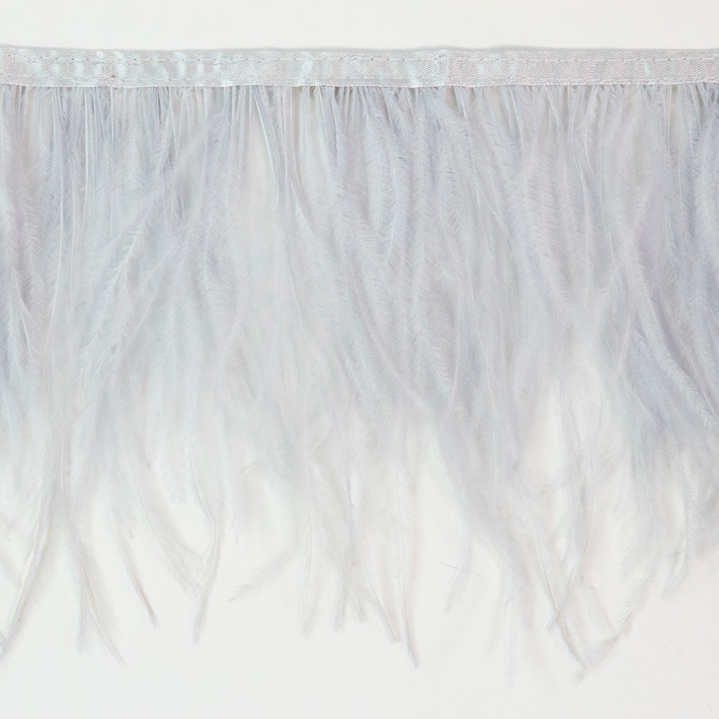 Ostrich Feather Fringe 2PLY - Silver - Feathers