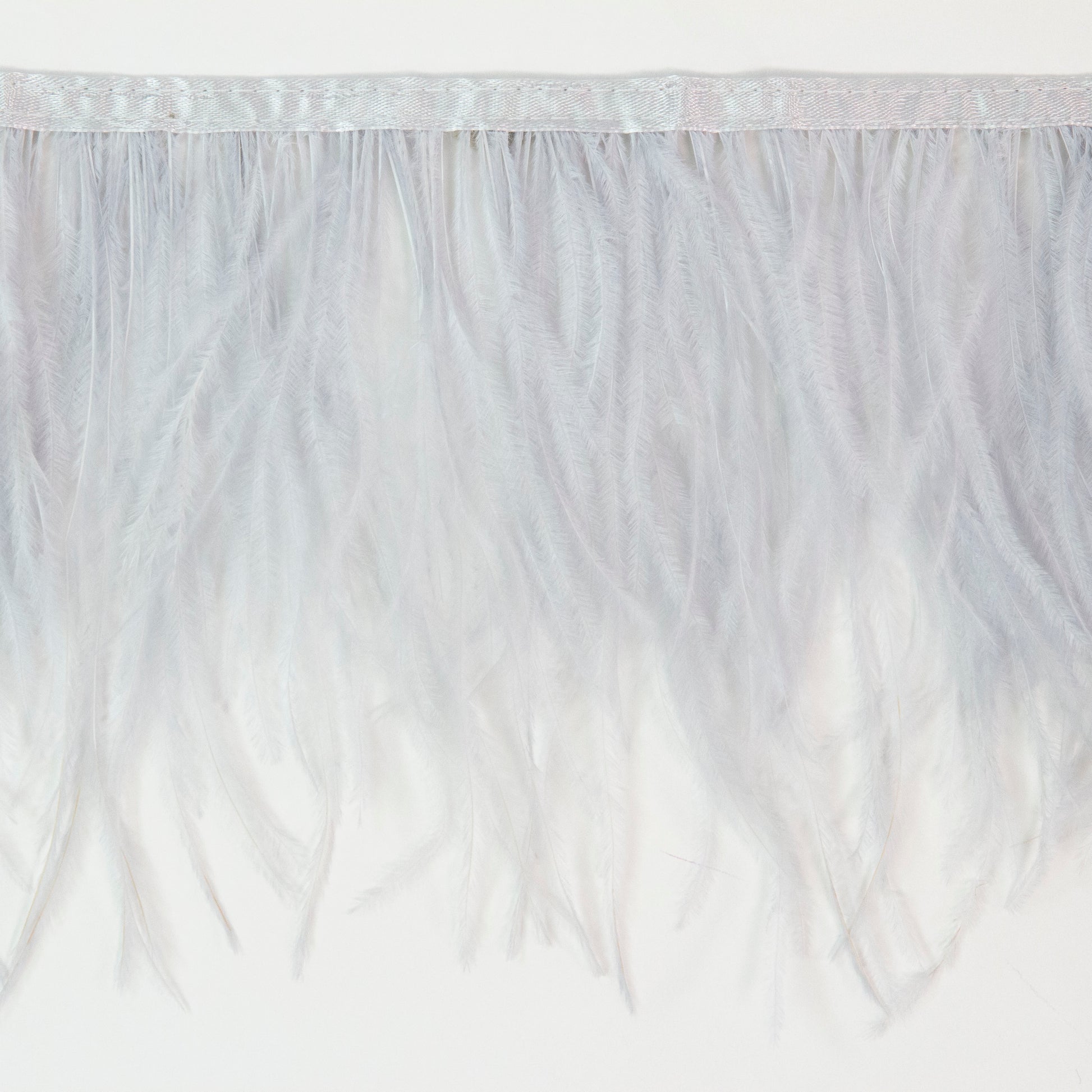 Ostrich Feather Fringe 2PLY - Silver - Feathers