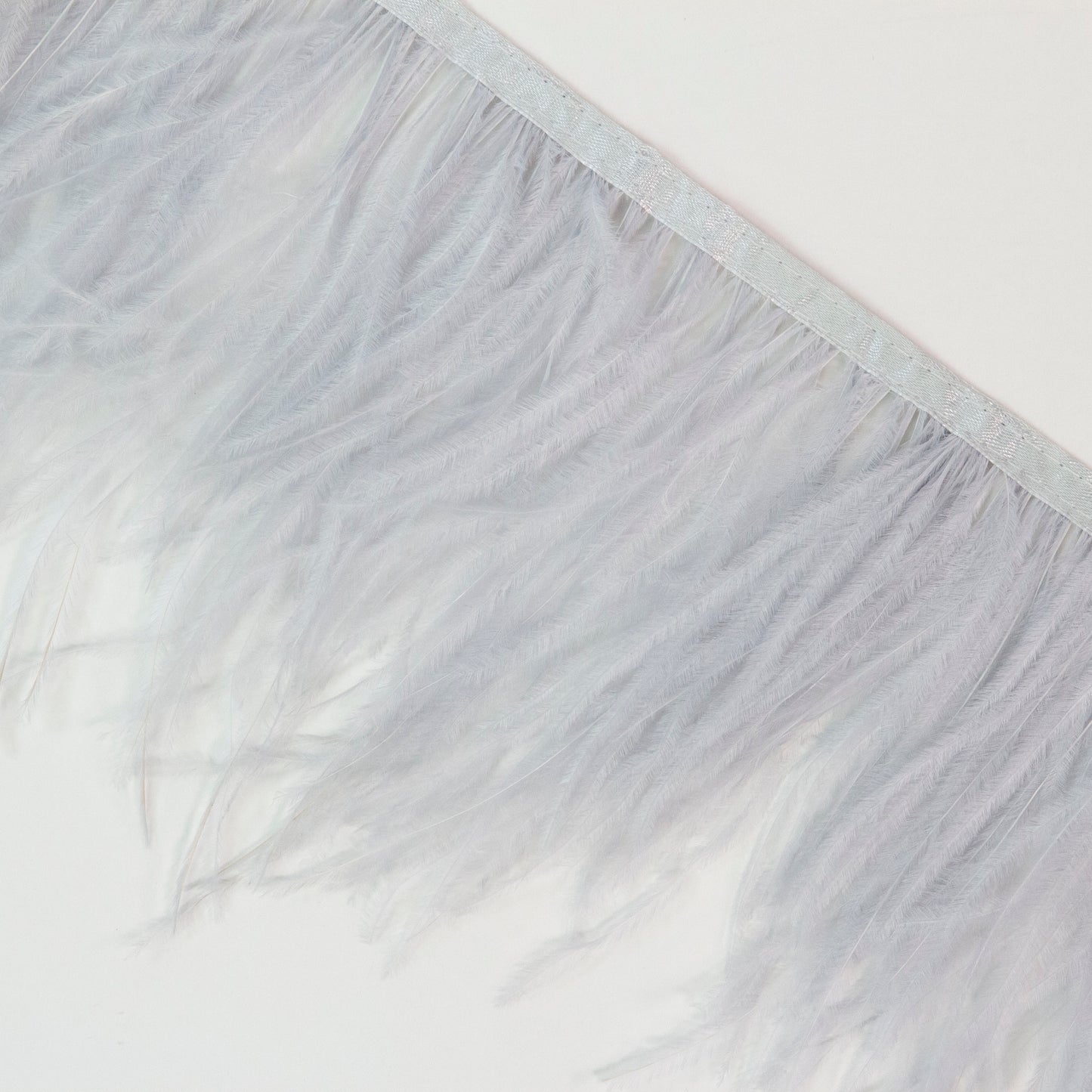 Ostrich Feather Fringe 2PLY - Silver - Feathers