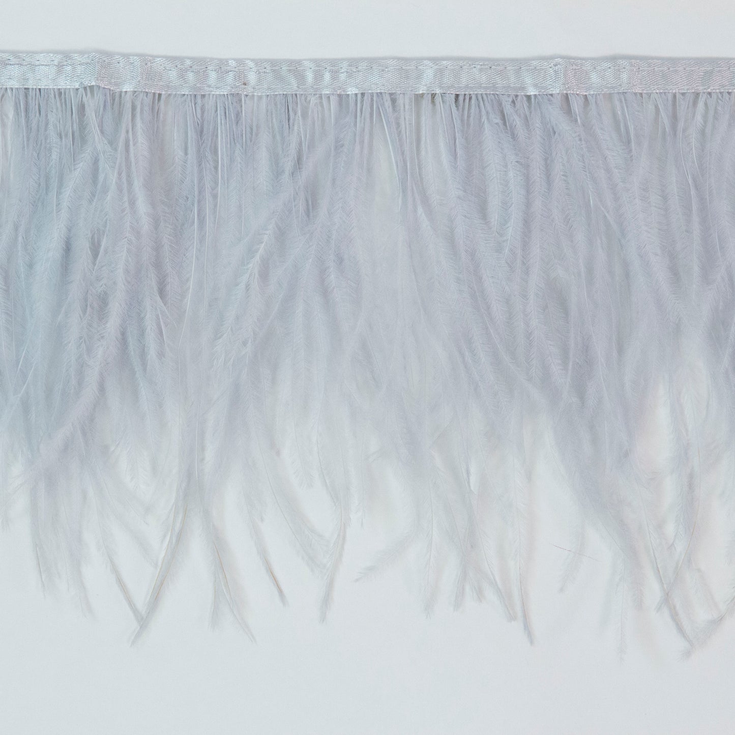 Ostrich Feather Fringe 2PLY - Silver - Feathers