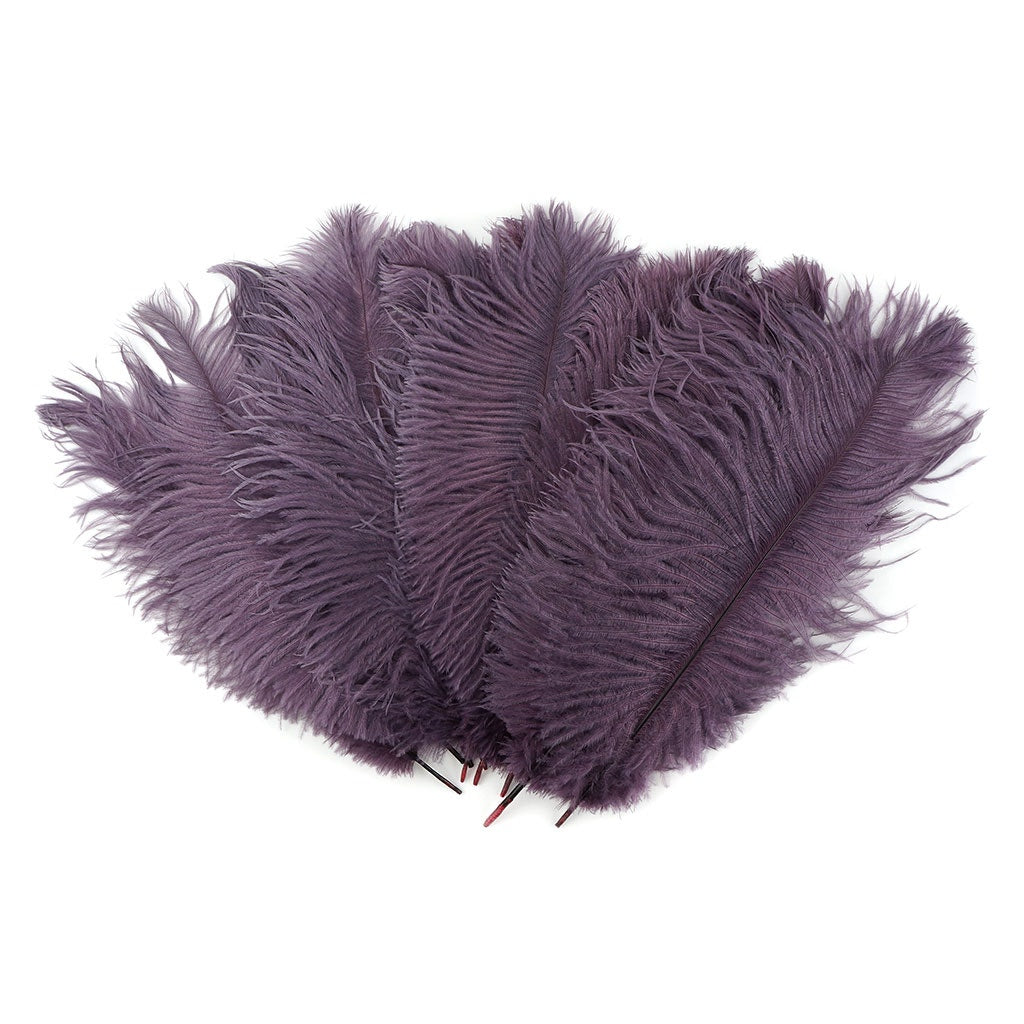 Ostrich Feathers 13-16’’ Drabs - Amethyst - 12 pieces - Ostrich Feathers