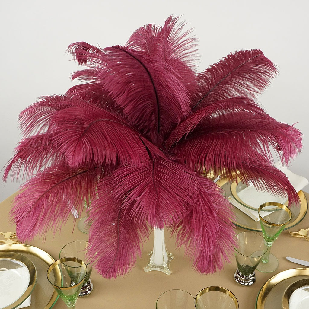 Ostrich Feathers 13-16’’ Drabs - Burgundy - Ostrich Feathers