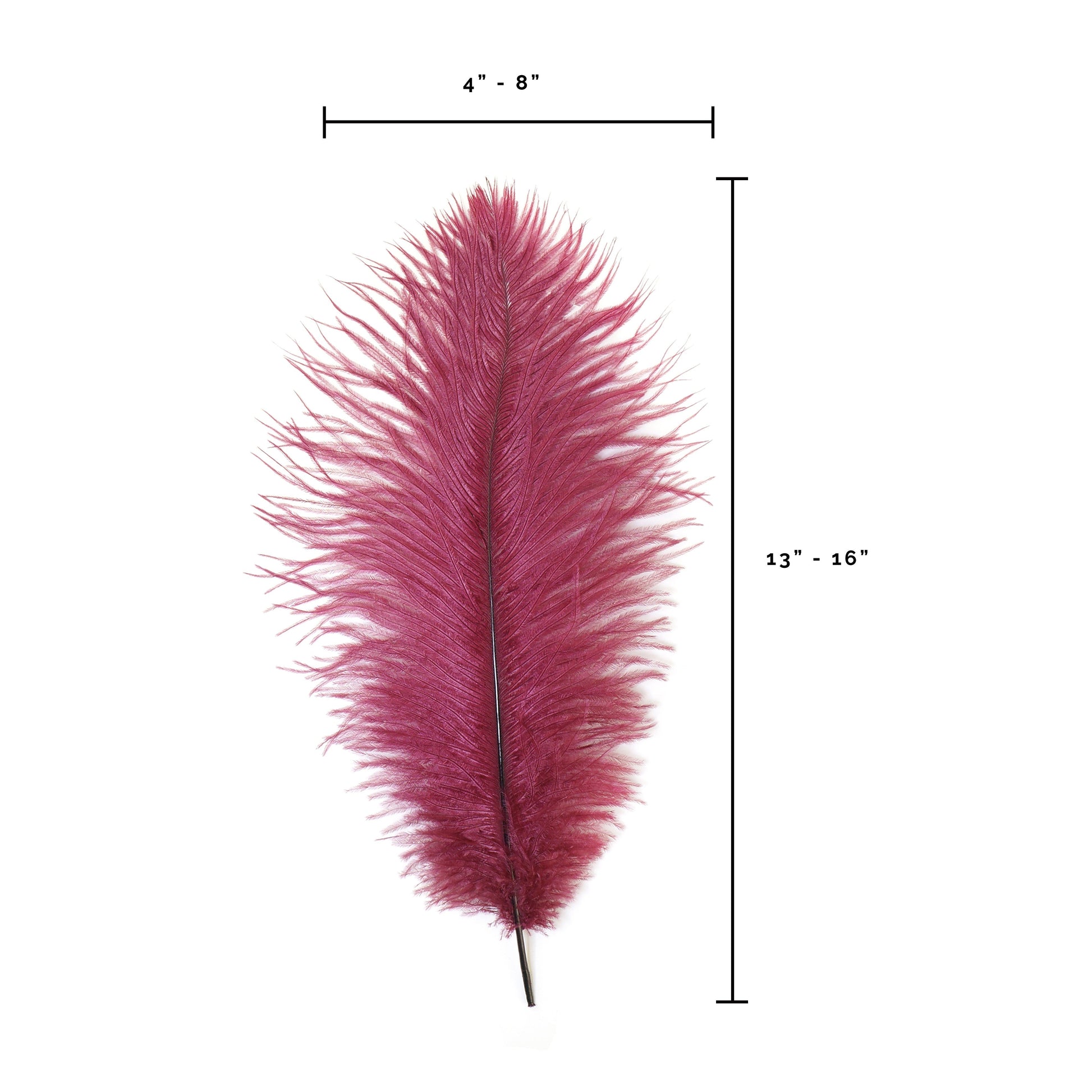 Ostrich Feathers 13-16’’ Drabs - Burgundy - Ostrich Feathers