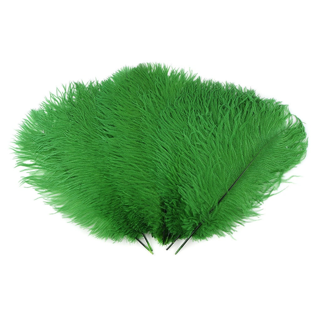 Ostrich Feathers 13-16’’ Drabs - Kelly - 12 pieces - Ostrich Feathers