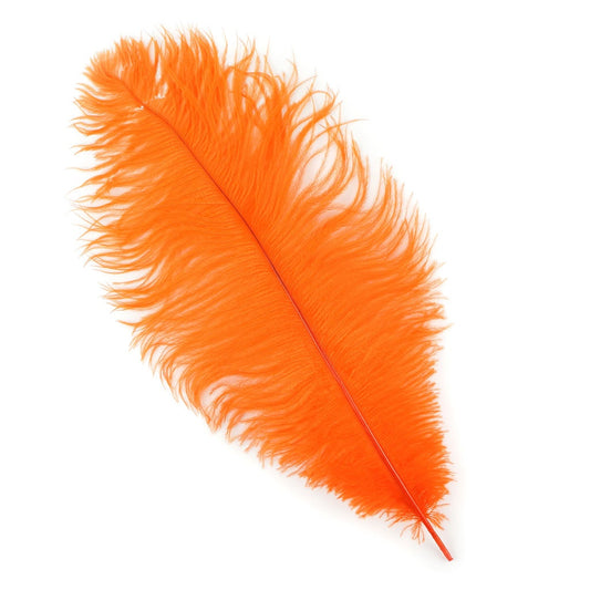 Ostrich Feathers 13-16’’ Drabs - Orange - 1 piece - Ostrich Feathers