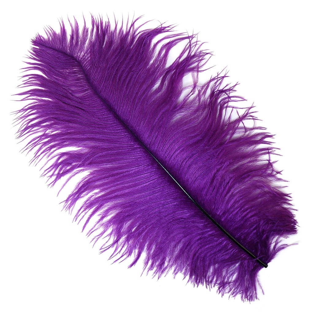 Ostrich Feathers 13-16’’ Drabs - Purple - 1 piece - Ostrich Feathers