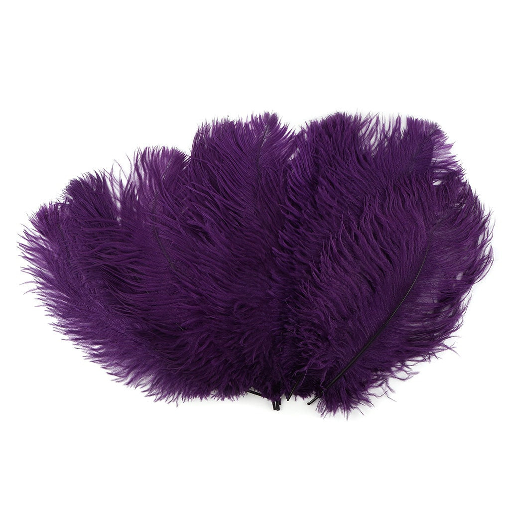 Ostrich Feathers 13-16’’ Drabs - Purple - 12 pieces - Ostrich Feathers