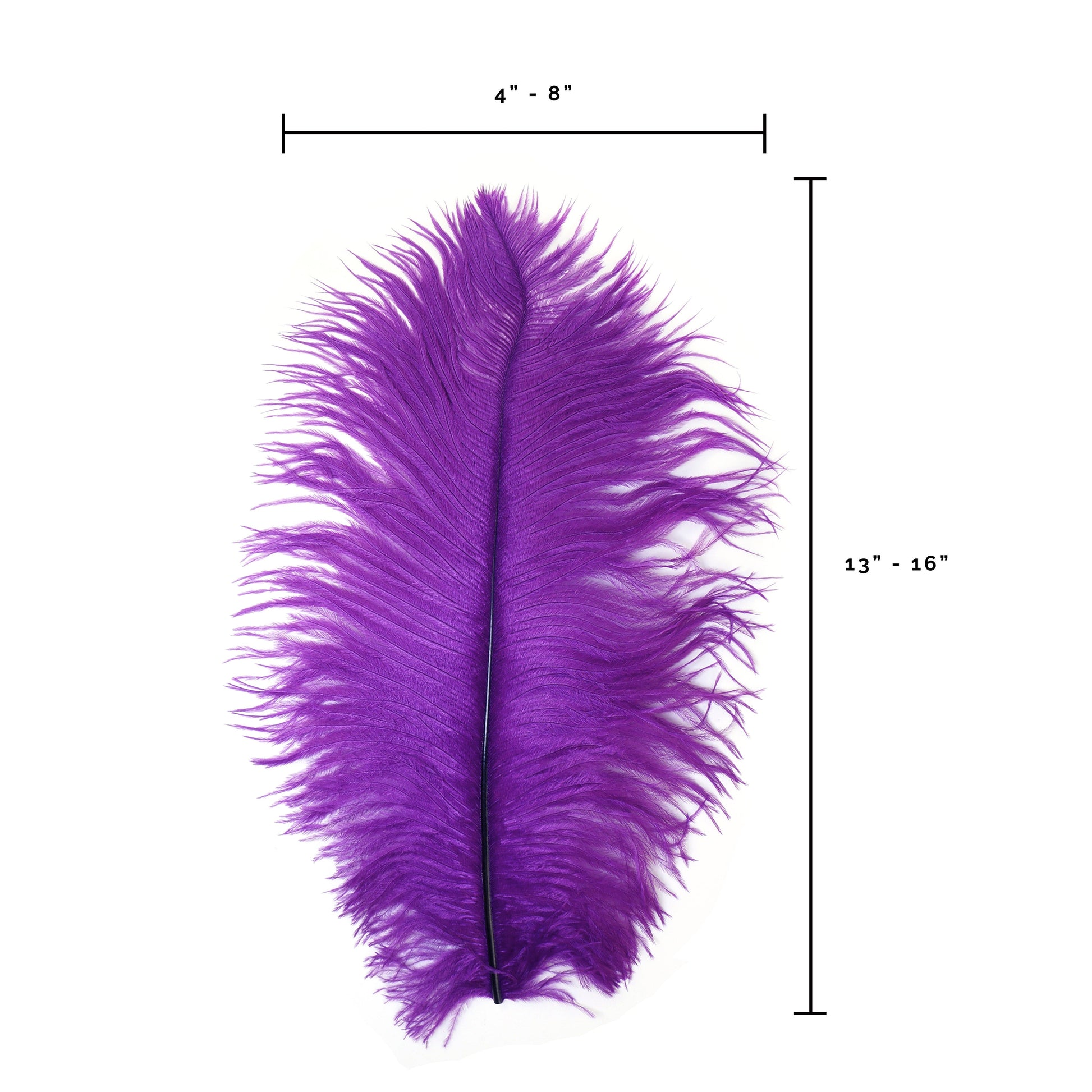 Ostrich Feathers 13-16’’ Drabs - Purple - Ostrich Feathers