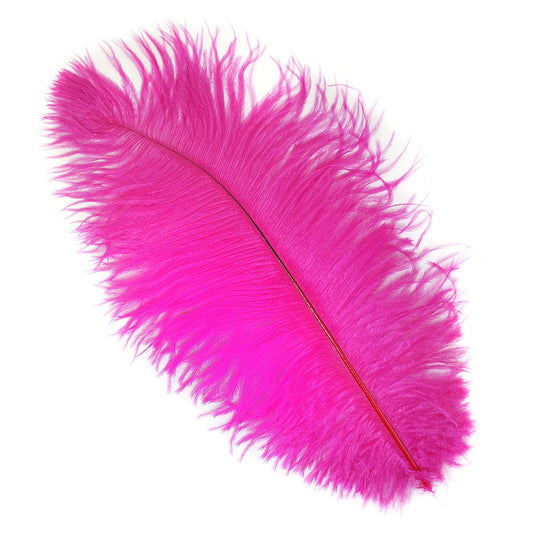 Ostrich Feathers 13-16’’ Drabs - Shocking Pink - 1 piece - Ostrich Feathers