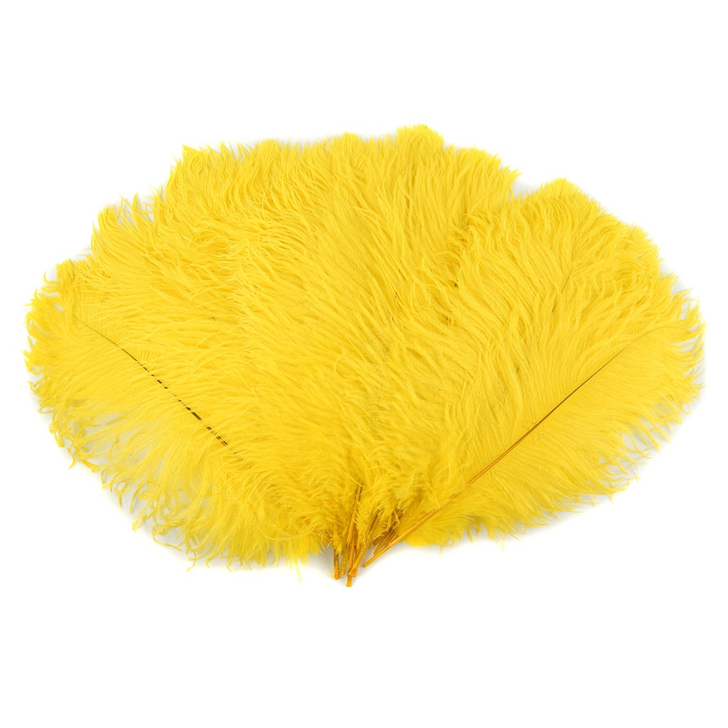 Ostrich Feathers 13-16’’ Drabs - Yellow - Ostrich Feathers