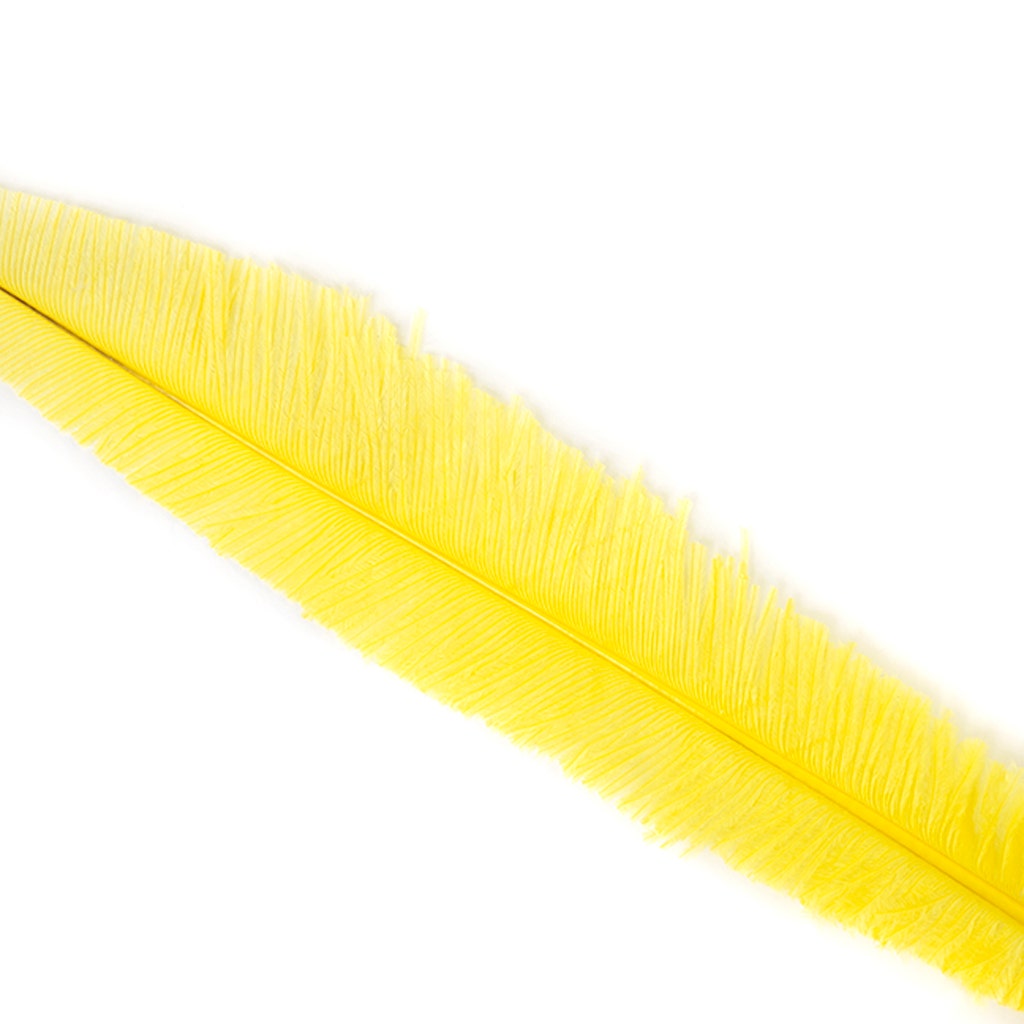 Ostrich Feathers - 13-24’’ Nandus - Fluorescent Yellow - 12 pieces - Ostrich Feathers