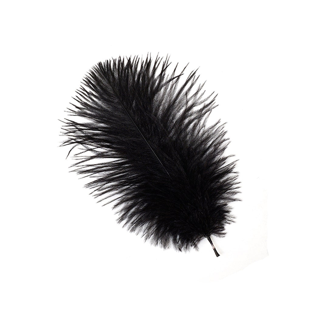 Ostrich Feathers 4-8’’ Drabs - Black - 2 pieces - Ostrich Feathers