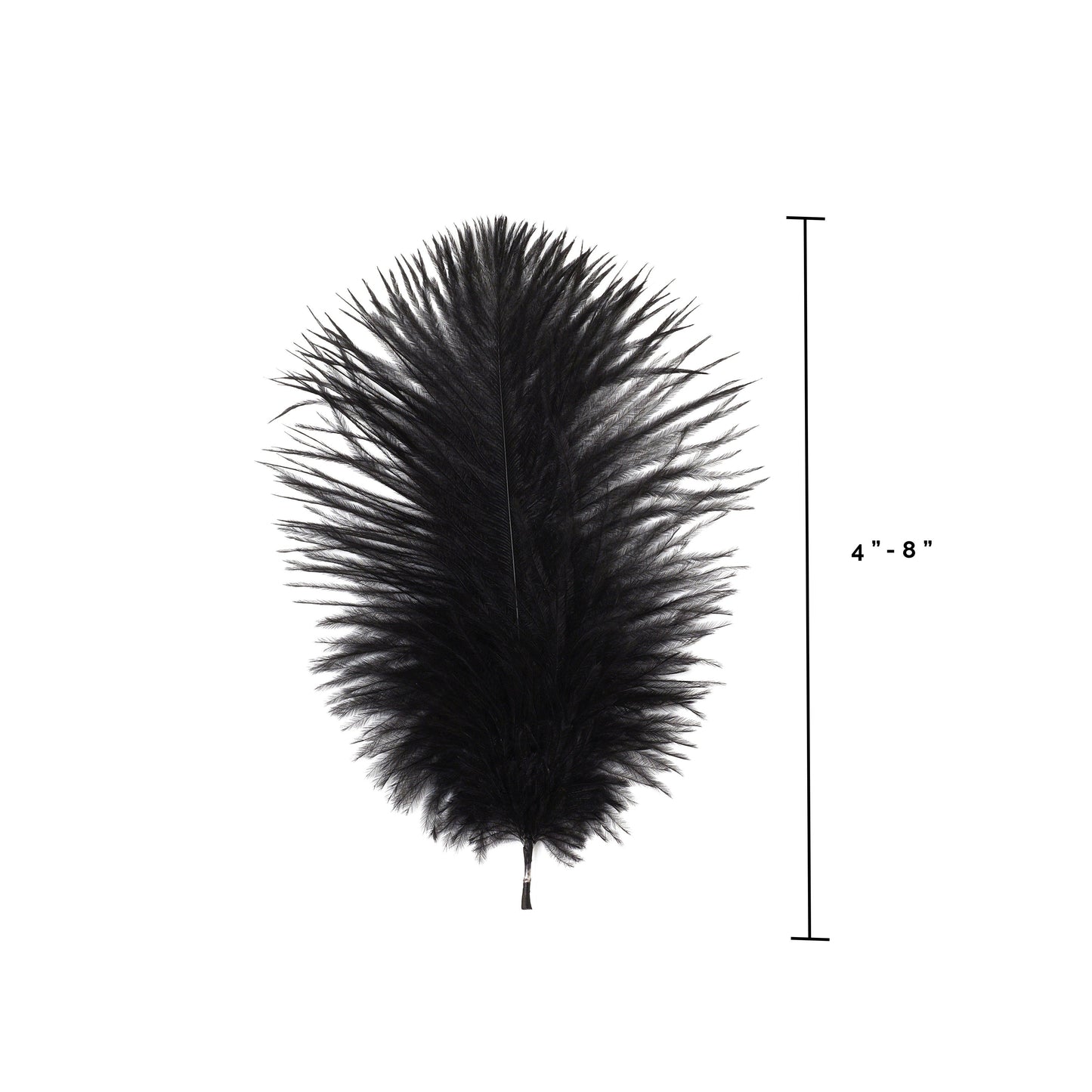 Ostrich Feathers 4-8’’ Drabs - Black - Ostrich Feathers