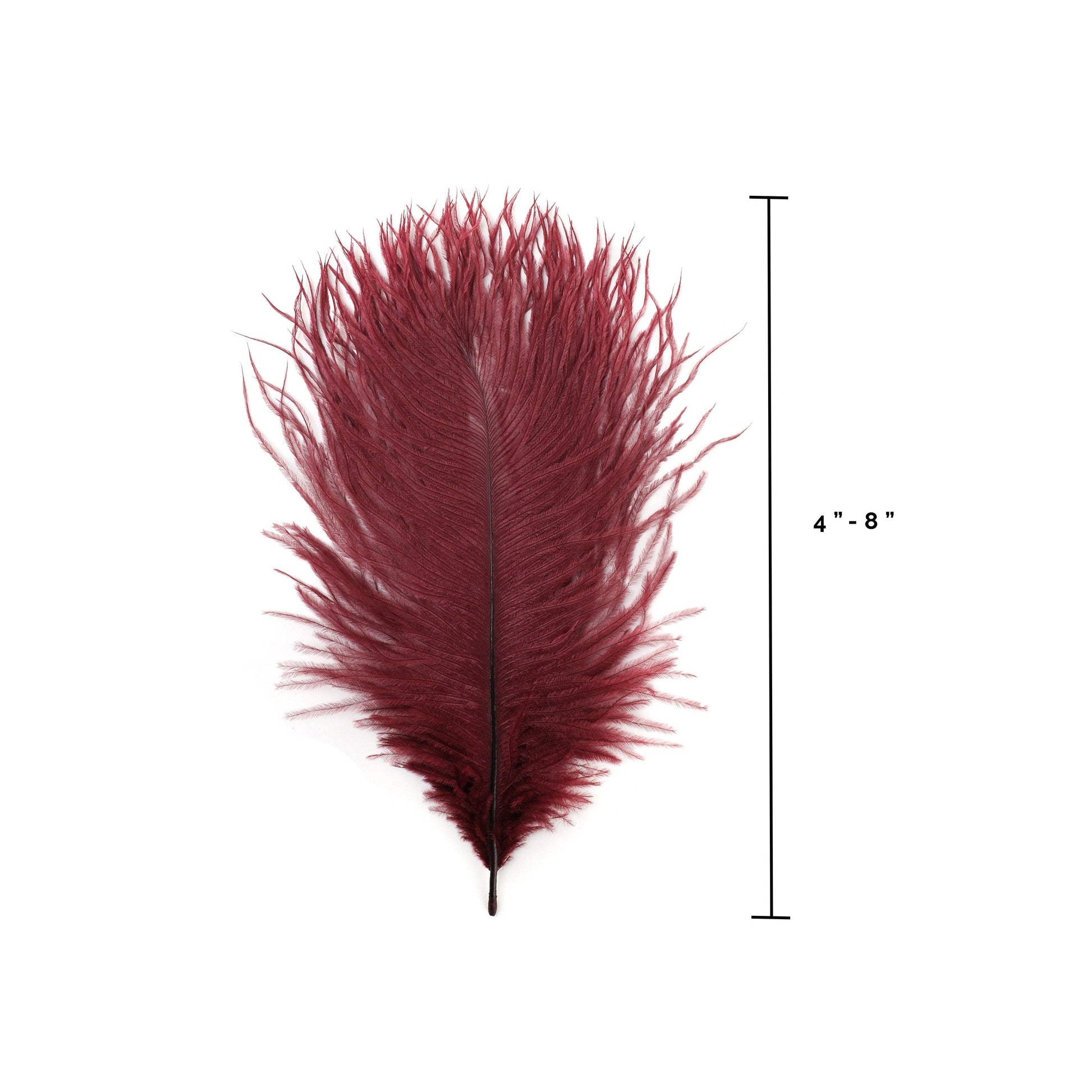 Ostrich Feathers 4-8’’ Drabs - Burgundy - Ostrich Feathers