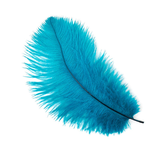 Ostrich Feathers 4-8’’ Drabs - Dark Aqua - 2 pieces - Ostrich Feathers