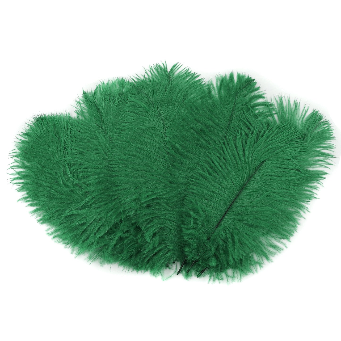 Ostrich Feathers 4-8’’ Drabs - Emerald - 1/4 lb. bulk - Ostrich Feathers