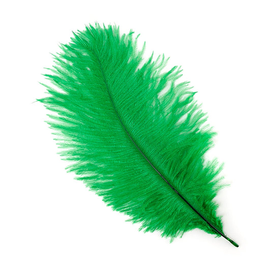 Ostrich Feathers 4-8’’ Drabs - Kelly - 2 pieces - Ostrich Feathers