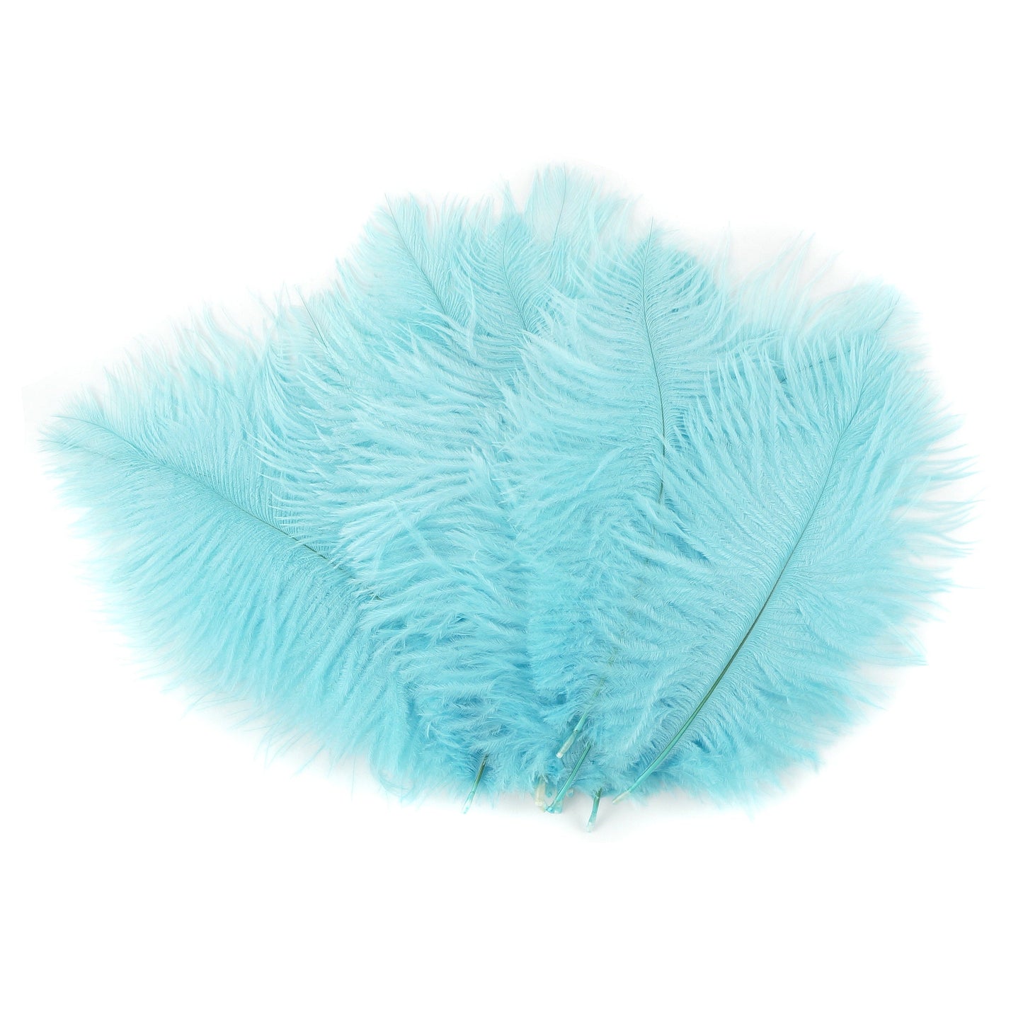 Ostrich Feathers 4-8’’ Drabs - Light Turquoise - 1/4 lb. bulk - Ostrich Feathers