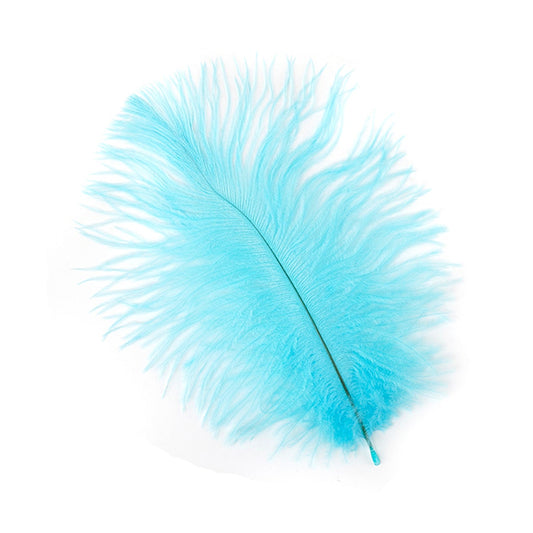 Ostrich Feathers 4-8’’ Drabs - Light Turquoise - 2 pieces - Ostrich Feathers