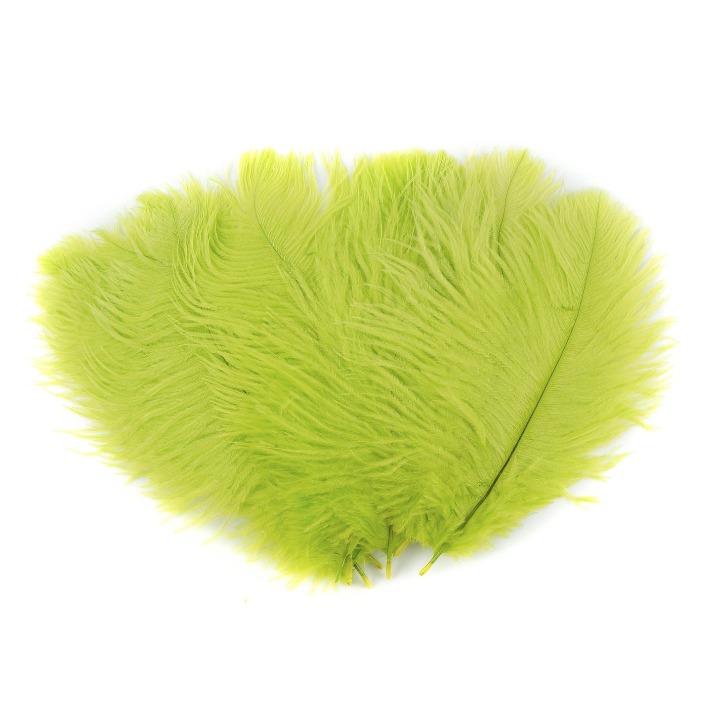 Ostrich Feathers 4-8’’ Drabs - Lime - 1/4 lb. bulk - Ostrich Feathers