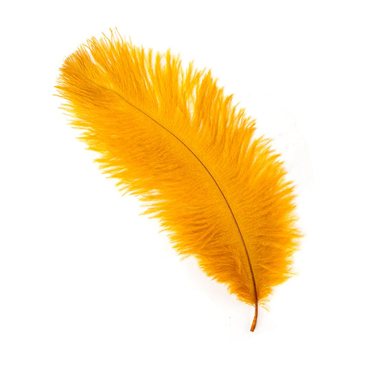 Ostrich Feathers 4-8’’ Drabs - Marigold - 2 pieces - Ostrich Feathers