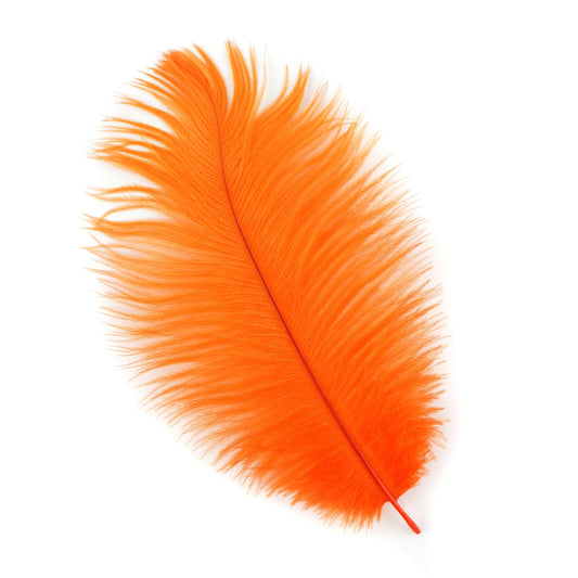 Ostrich Feathers 4-8’’ Drabs - Orange - 2 pieces - Ostrich Feathers