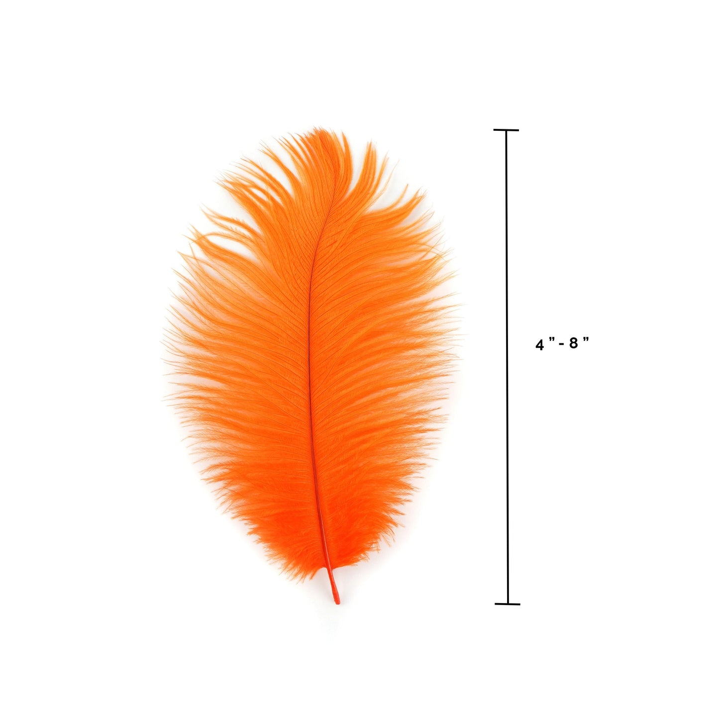 Ostrich Feathers 4-8’’ Drabs - Orange - Ostrich Feathers