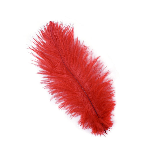 Ostrich Feathers 4-8’’ Drabs - Red - 2 pieces - Ostrich Feathers