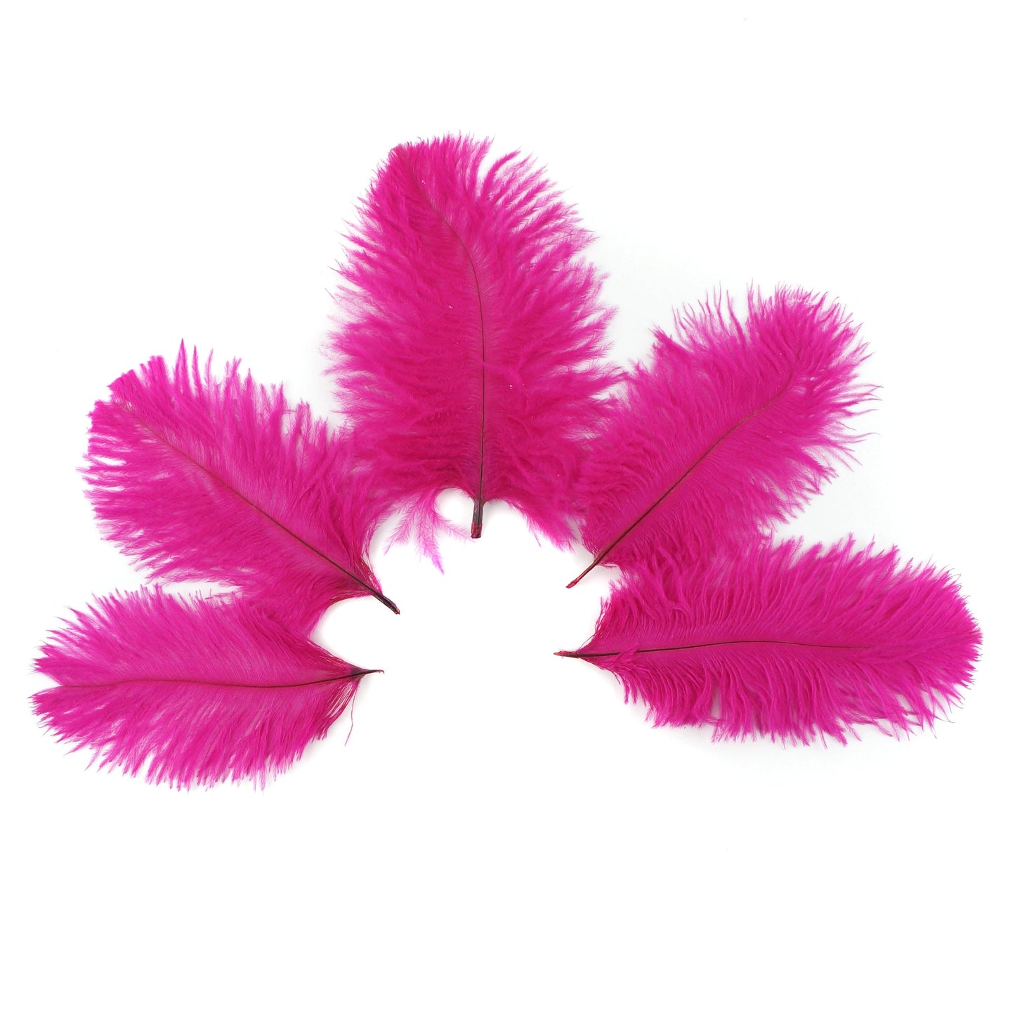 Ostrich Feathers 4-8’’ Drabs - Shocking Pink - 12 pieces - Ostrich Feathers