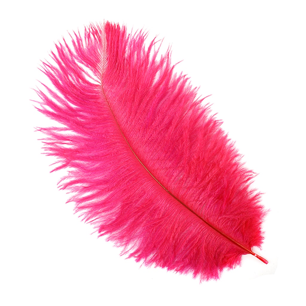 Ostrich Feathers 4-8’’ Drabs - Shocking Pink - 2 pieces - Ostrich Feathers